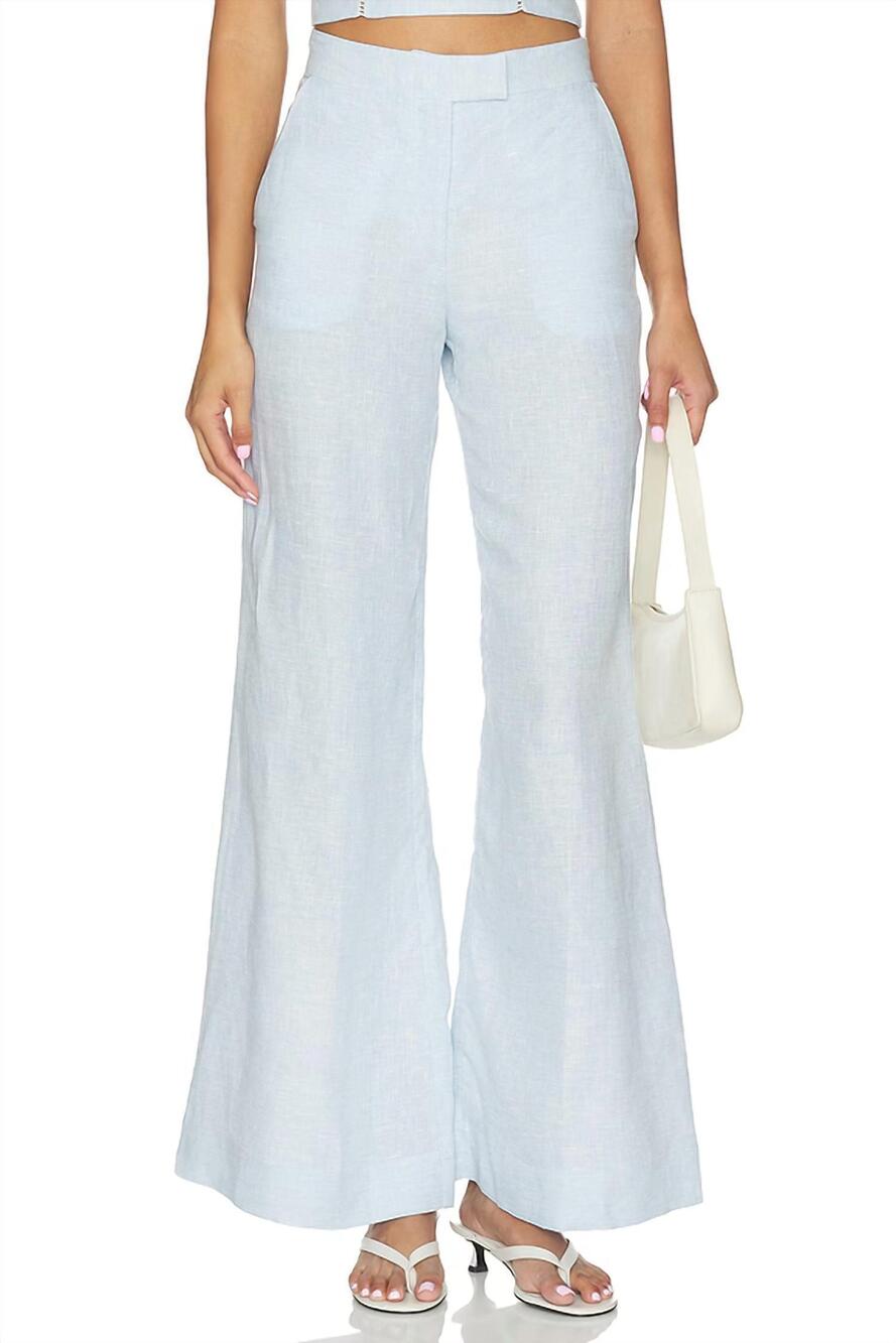 NEW HEVRON capri pant in sky melange